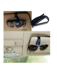 Generic Car Glasses Holder for  Driving License and Card Holder black  - Image 2