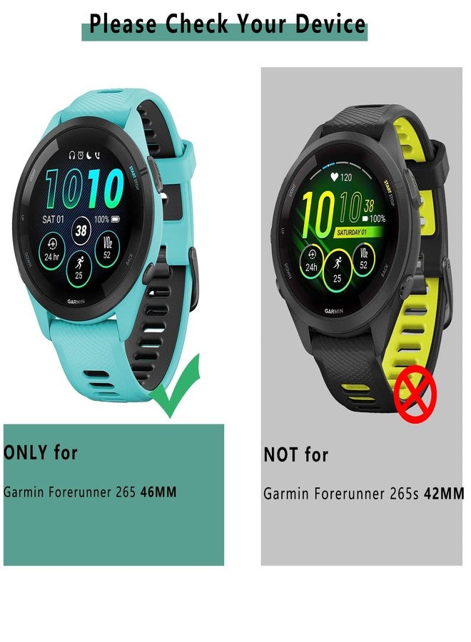 Msvueioe [1+4Pack] Case with PMMA Screen Protector Compatible with Garmin Forerunner 265 46MM, Bumper Full Coverage Protective Soft Cases Face Cover for Forerunner 265 - Image 2