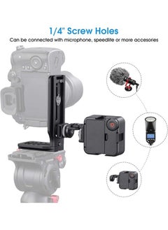 MVAQKLM  DSLR Camera L-type Quick Release Plate Vertical Horizontal Switching Tripod Quick Release Board Compatible with Canon/Nikon/Sony/DJI/Osmo/Ronin/Zhiyun Stabilizer Tripod Monopod  - Image 4