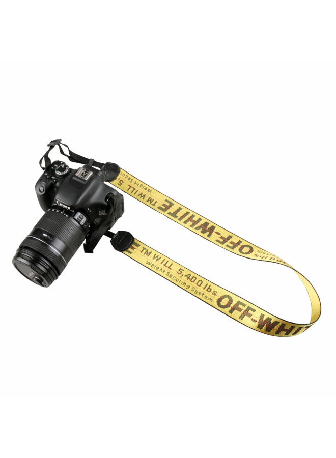 SLR Camera Strap Digital Camera Micro Single Camera Shoulder Strap Off-white Universal Shoulder Strap A Generation Of Hair-Color:Yellow  - Image 5