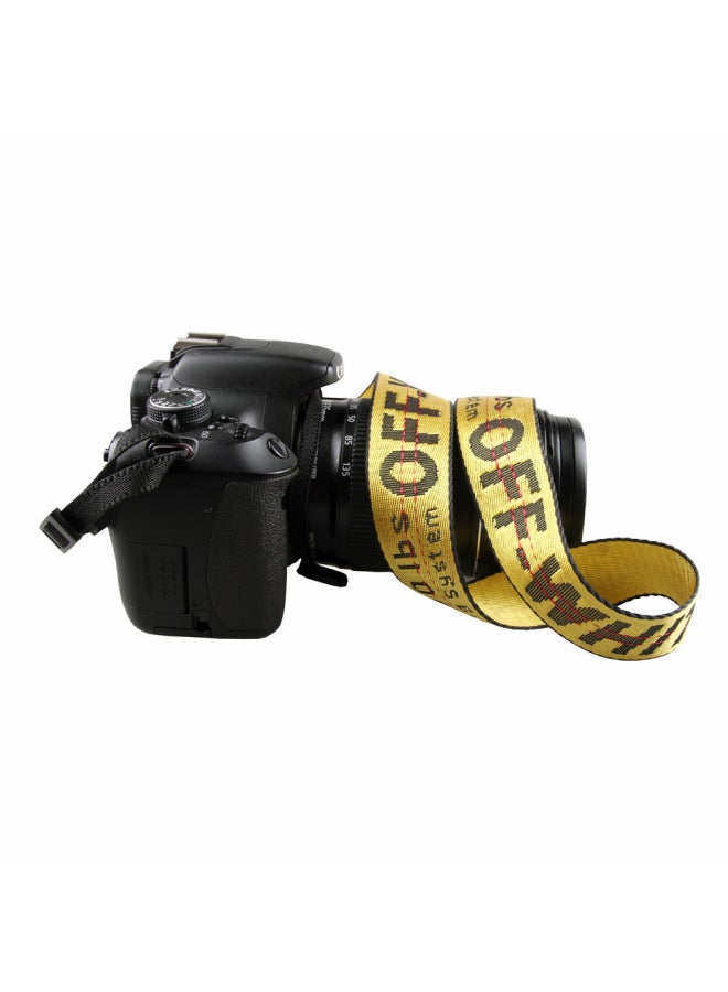 SLR Camera Strap Digital Camera Micro Single Camera Shoulder Strap Off-white Universal Shoulder Strap A Generation Of Hair-Color:Yellow  - Image 4