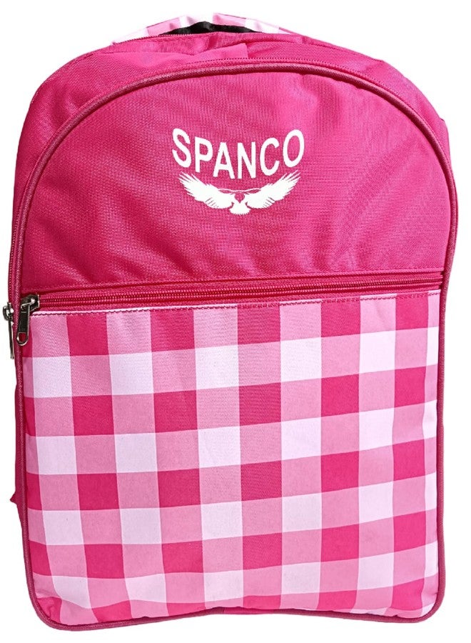 SPANCO Backpack for Office, Colleg, School & Travel Use for Men & Women | Size in Inches : 17.5 X 13 X 9 | Color : Pink - Image 2