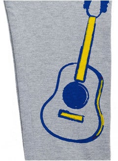 YouGotPlanB YouGotPlanB Cotton Guitar- Grey Track Pants for Boys, Grey, 4 Years-6 Years  - Image 3