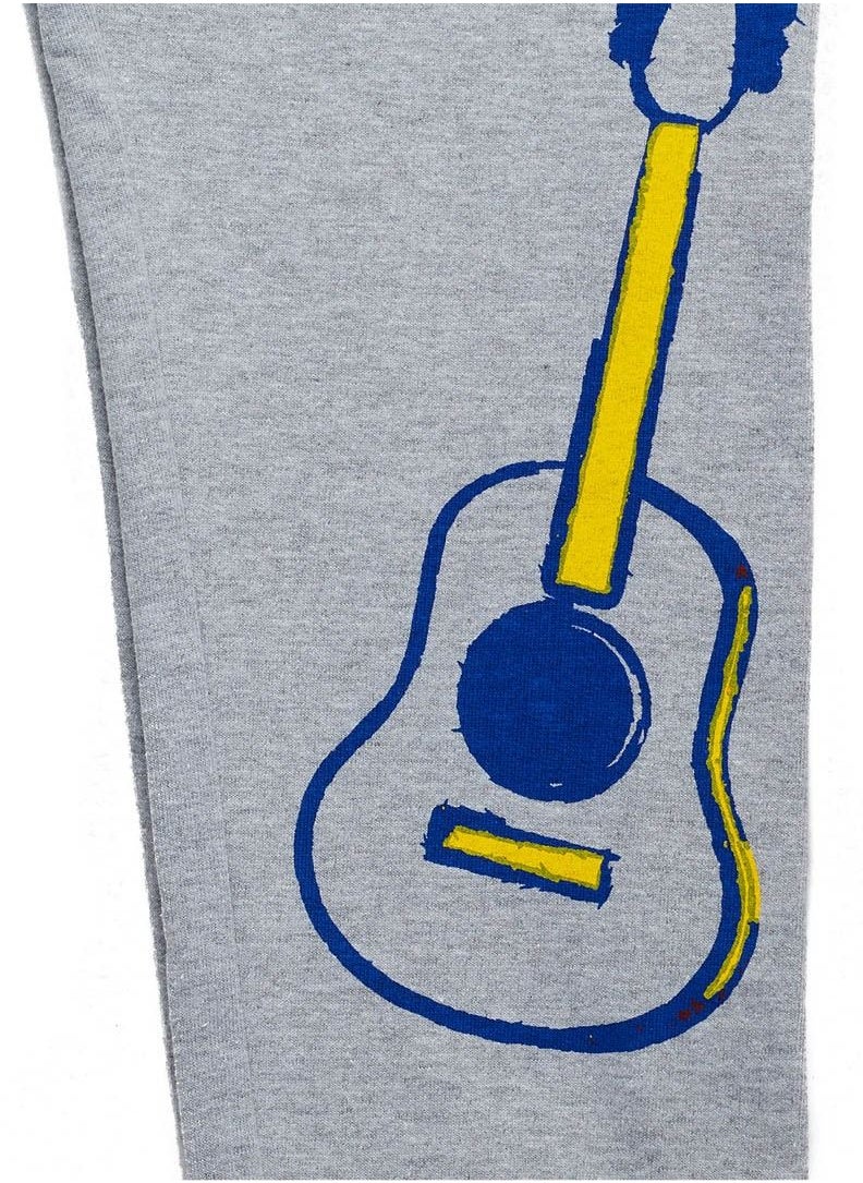 YouGotPlanB YouGotPlanB Cotton Guitar- Grey Track Pants for Boys, Grey, 4 Years-6 Years  - Image 3