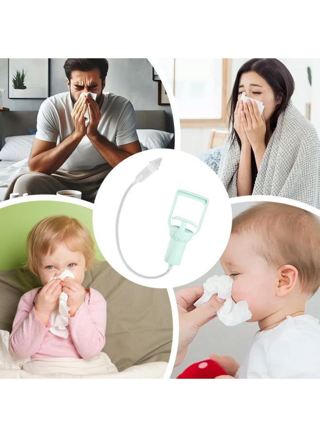 شفاط أنف يدوي للرضع بنظام السحب بالضغط السلبي، منظف مخاط الأنف لتخفيف انسداد الأنف عند المواليد، أداة غسيل وتنظيف للأنف - Image 4