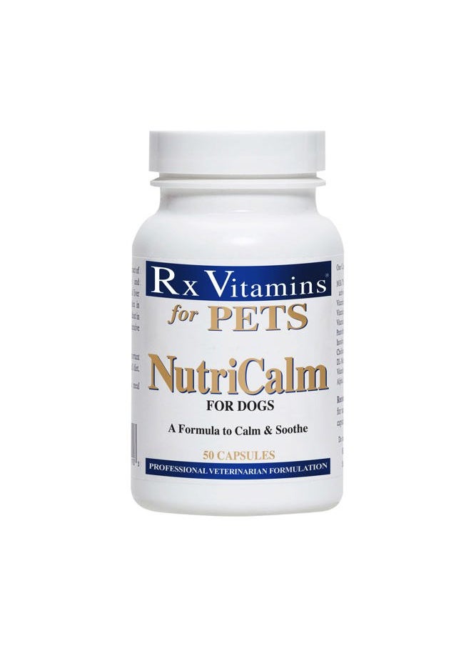 Rx Vitamins NutriCalm Dog Anxiety Relief - Dog Separation Anxiety Supplement - Calming Aid for Dogs - Keep Dog Calm for Vet, Thunder, & Travel - 50 ct  - Image 1