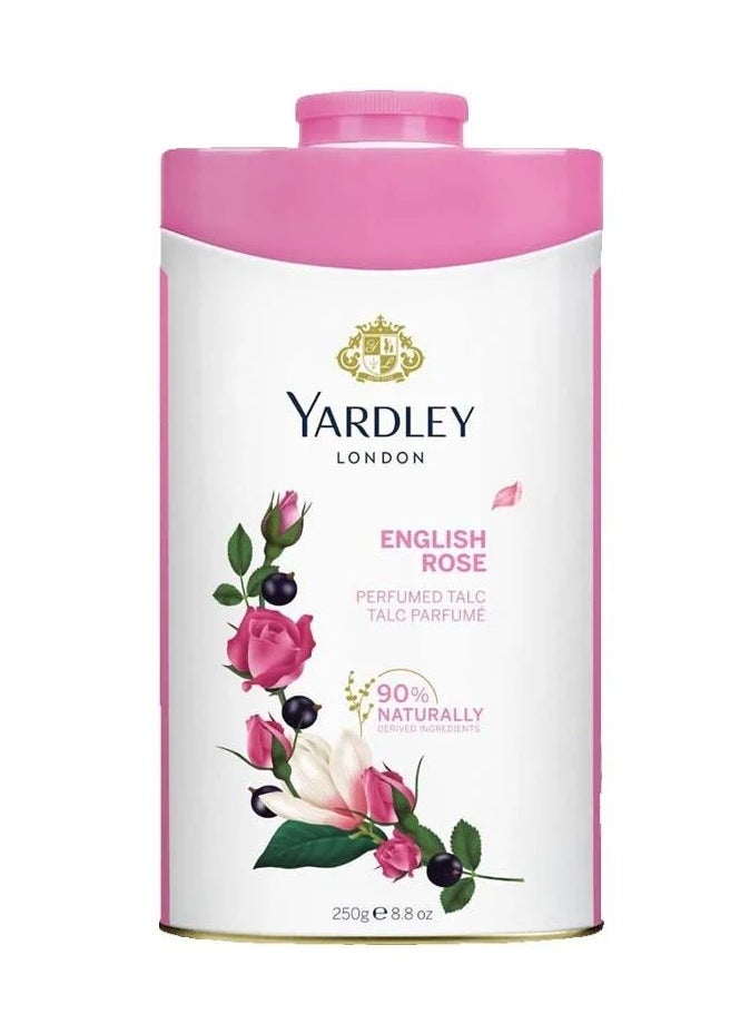 Yardley Talc Powder Scented With English Rose - 250 gm 