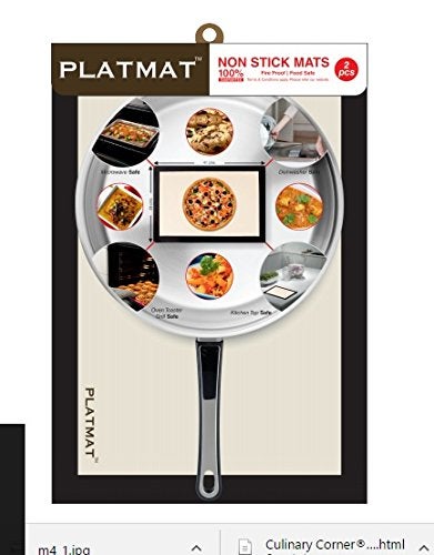 viva smart Viva Platmat NonStick Silicone Baking Mat Set Of 241X28Cm Fire Proof And Food Safe - Image 2