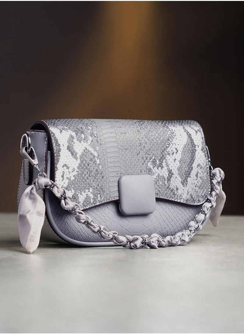 صوص هاوت Women's The Coilmark Curve Hand Bag - Moon Grey