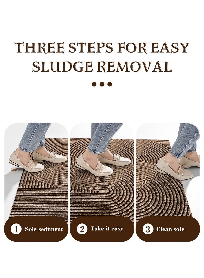 كيلا سجادة باب مقاومة للاتساخ وممتصة للصدمات، سجادة باب داخلية، سجادة باب أمامية وخلفية، خلفية مطاطية، سجادة باب غير قابلة للانزلاق، 45*75 سم - Image 3