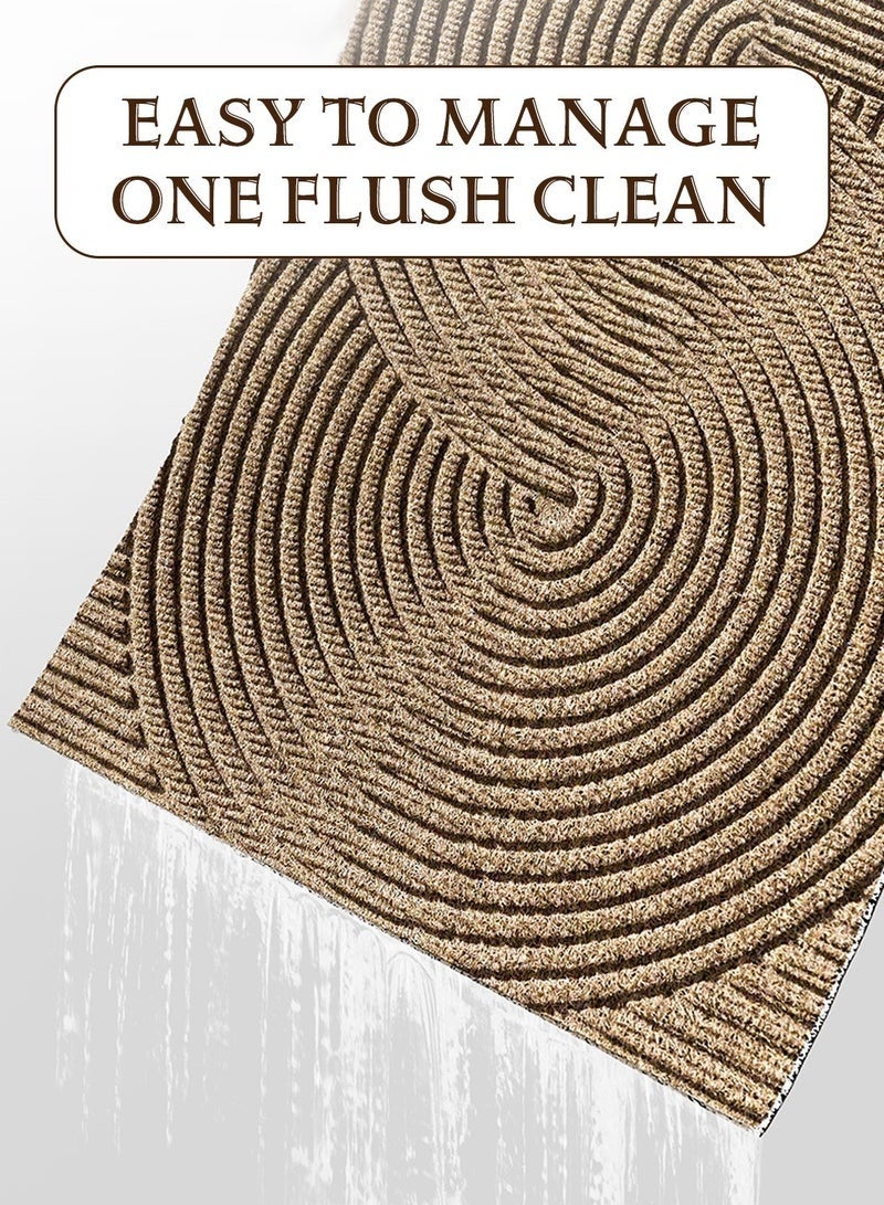 كيلا سجادة باب مقاومة للاتساخ وممتصة للصدمات، سجادة باب داخلية، سجادة باب أمامية وخلفية، خلفية مطاطية، سجادة باب غير قابلة للانزلاق، 45*75 سم - Image 5