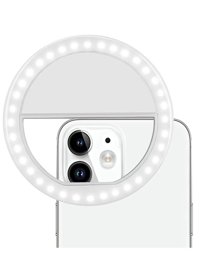 184 Selfie Ring Light with 36 LED Bulbs, Flash Lamp Clip Ring Lights Fill-in Lighting Portable for Phone/Tablet/iPad/Laptop Camera - Image 1