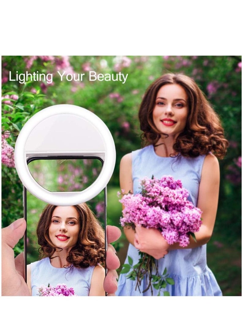 184 Selfie Ring Light with 36 LED Bulbs, Flash Lamp Clip Ring Lights Fill-in Lighting Portable for Phone/Tablet/iPad/Laptop Camera - Image 2