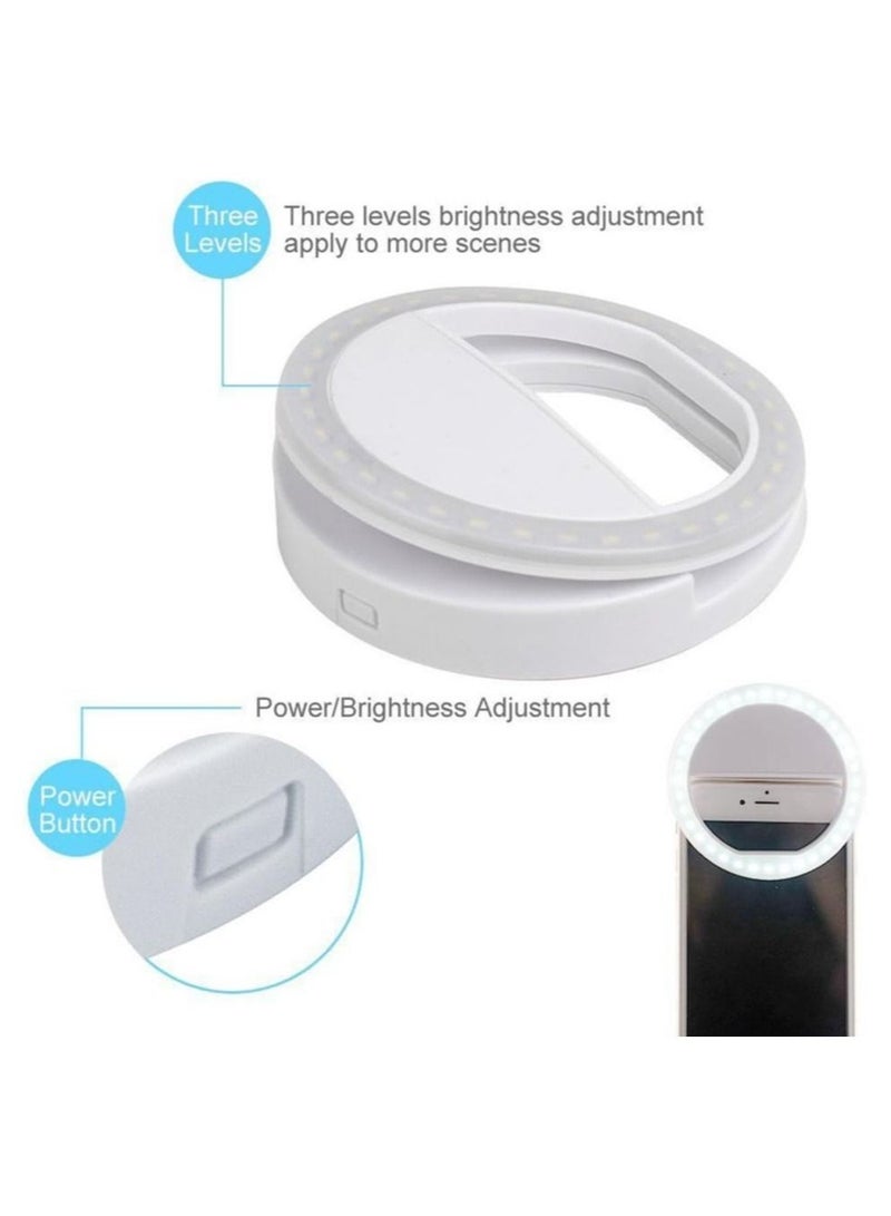 184 Selfie Ring Light with 36 LED Bulbs, Flash Lamp Clip Ring Lights Fill-in Lighting Portable for Phone/Tablet/iPad/Laptop Camera - Image 5