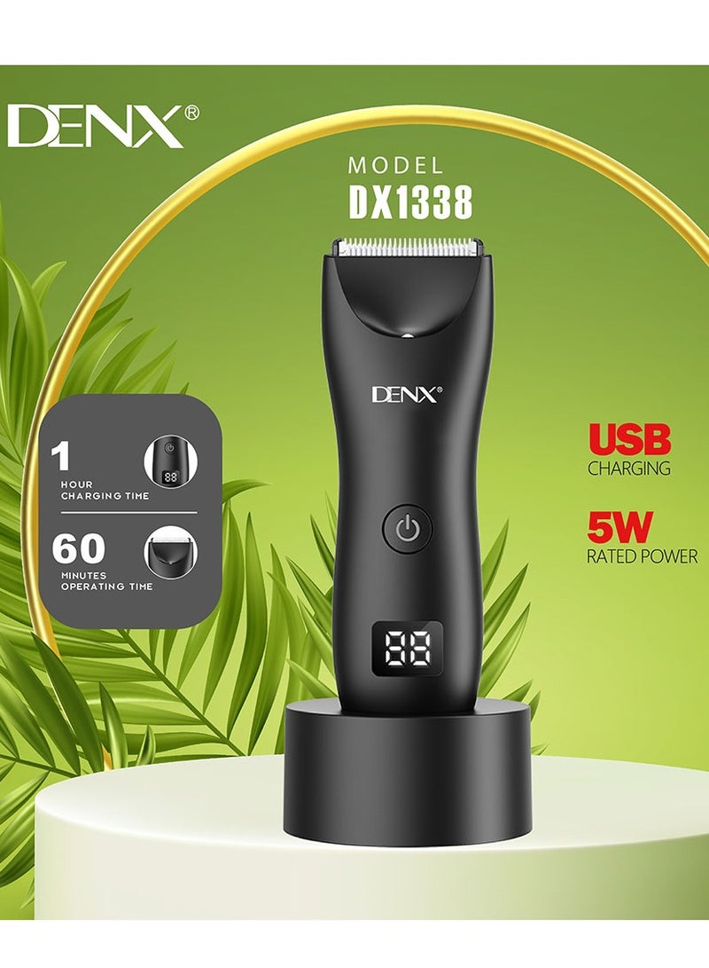 Denx Professional Trimmer Below The Belt Trimmers Built Hair Clippers Effortlessly Trim Hair Waterproof Groin & Body Shaver Home Barber Kit with Universal USB Charging - Image 1