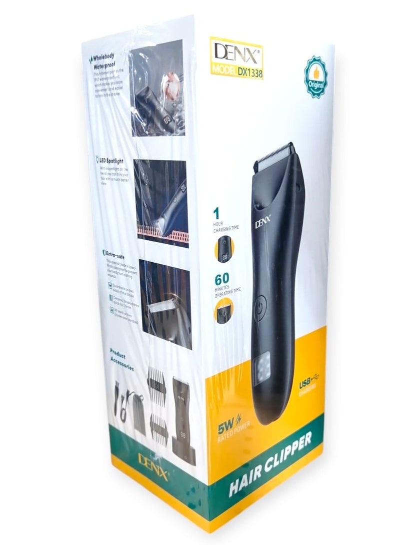 Denx Professional Trimmer Below The Belt Trimmers Built Hair Clippers Effortlessly Trim Hair Waterproof Groin & Body Shaver Home Barber Kit with Universal USB Charging - Image 2