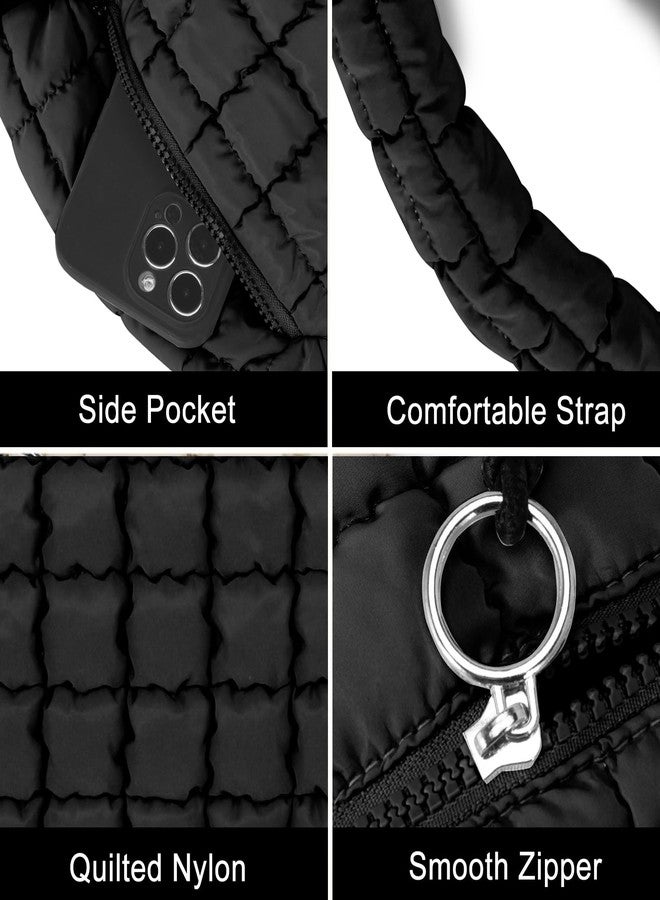GASSDA Puffer Tote Bag for Women Large Quilted Puffy Lightweight Carryall Crossbody Tote Bag for Women (black) - Image 5