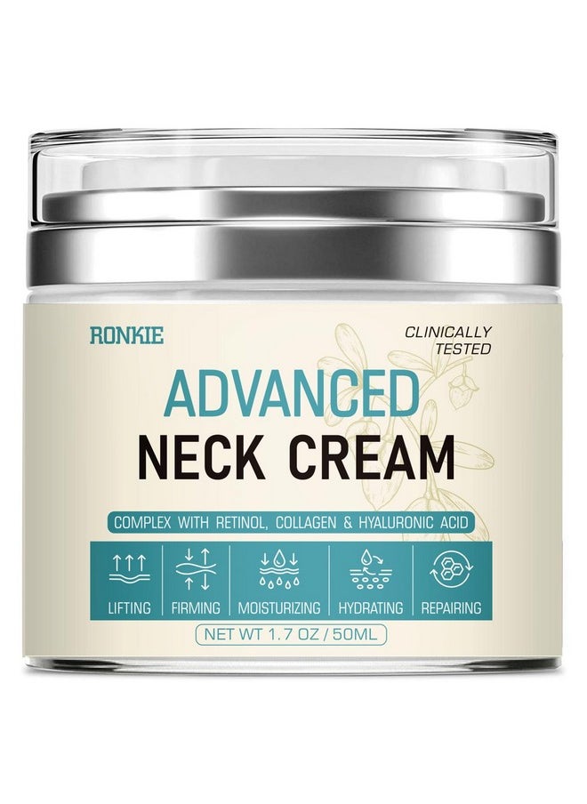 RONKIE - Neck Cream for Tightening Firming: Instant Face Lift Cream - Wrinkle Cream for Women- Anti Wrinkle Cream with Retinol Collagen & Hyaluronic Acid - Lifting, Firming & Hydrating - 1.7 FL OZ - Image 1