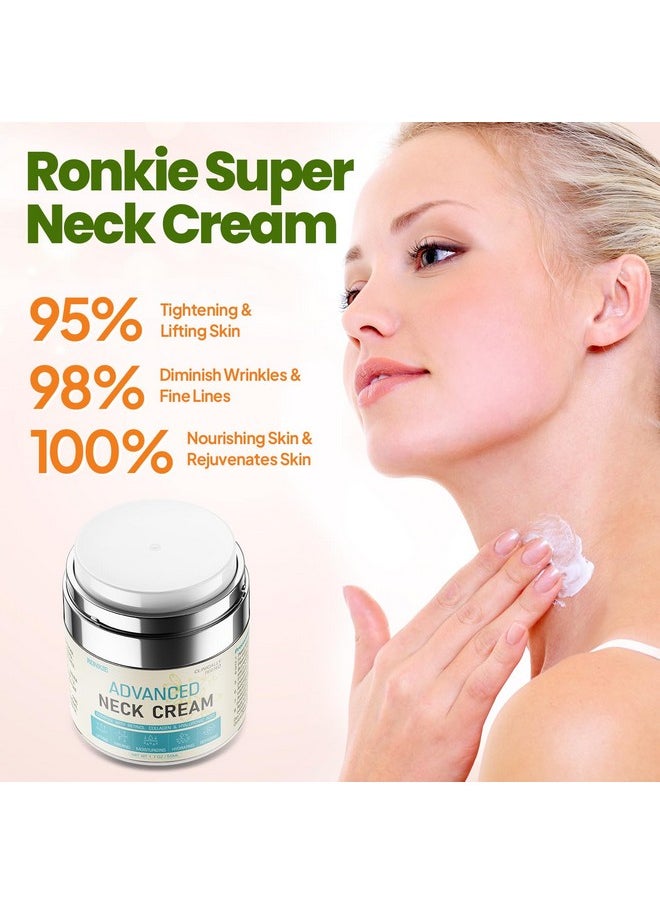 RONKIE - Neck Cream for Tightening Firming: Instant Face Lift Cream - Wrinkle Cream for Women- Anti Wrinkle Cream with Retinol Collagen & Hyaluronic Acid - Lifting, Firming & Hydrating - 1.7 FL OZ - Image 1