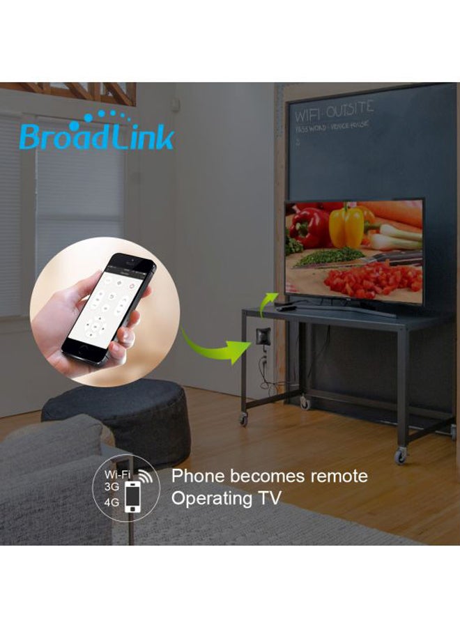 برودلينك جهاز تحكم عن بعد عالمي RM4 برو يعمل بالأشعة تحت الحمراء والترددات اللاسلكية أسود - Image 4