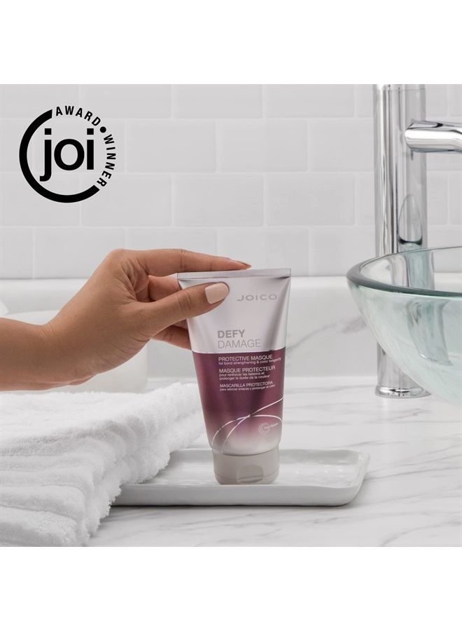 JOICO قناع حماية ديفي دامج | للشعر المعالج بالألوان | تقوية الروابط والحفاظ على لون الشعر | مع زيت بذور المورينغا والأرجينين | 5.1 أونصة سائلة - Image 4