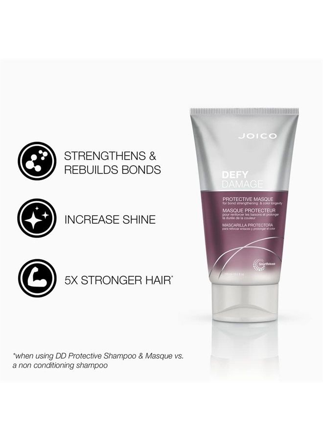 JOICO قناع حماية ديفي دامج | للشعر المعالج بالألوان | تقوية الروابط والحفاظ على لون الشعر | مع زيت بذور المورينغا والأرجينين | 5.1 أونصة سائلة - Image 3