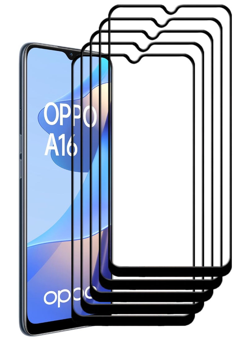 ACLIX 5 Pieces Antistatic ESD Dustproof Premium Quality High Definition Tempered Glass Screen Protector Designed For Oppo A16 - Image 1