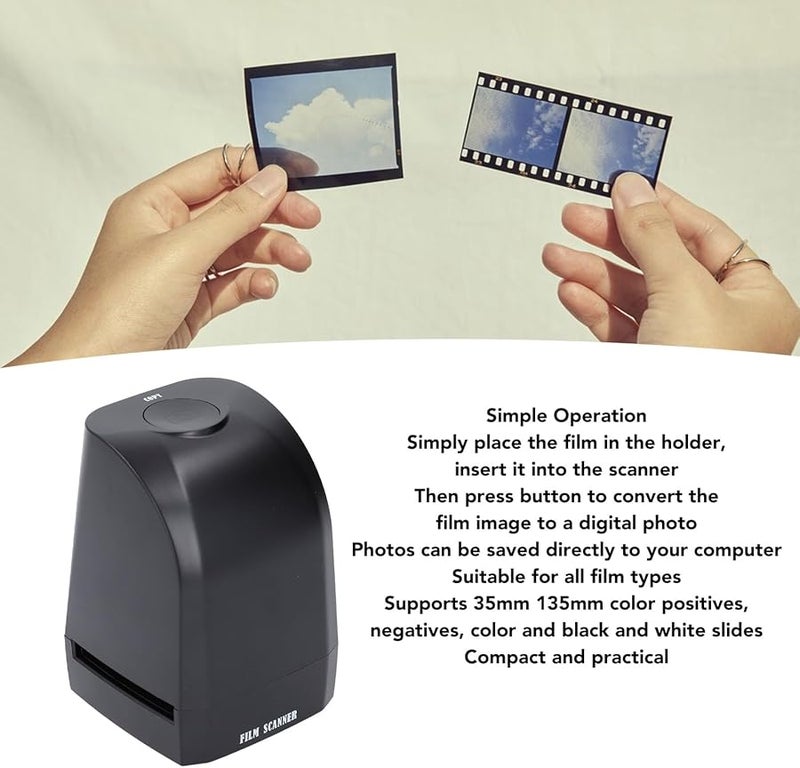 8MP CMOS Film Scanner For 35mm 135mm Color Negatives Positives Slides - Image 3
