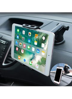 SYOSI Car Tablet Mount Holder, Universal Dashboard Windshield Tablet Stand Cell Phone Holder Car Dash Mount Suction Cup Mount Compatible with iPad Pro/Air/Mini, iPhone, Galaxy Tab, All 4.7-10.5" Devices  - Image 2