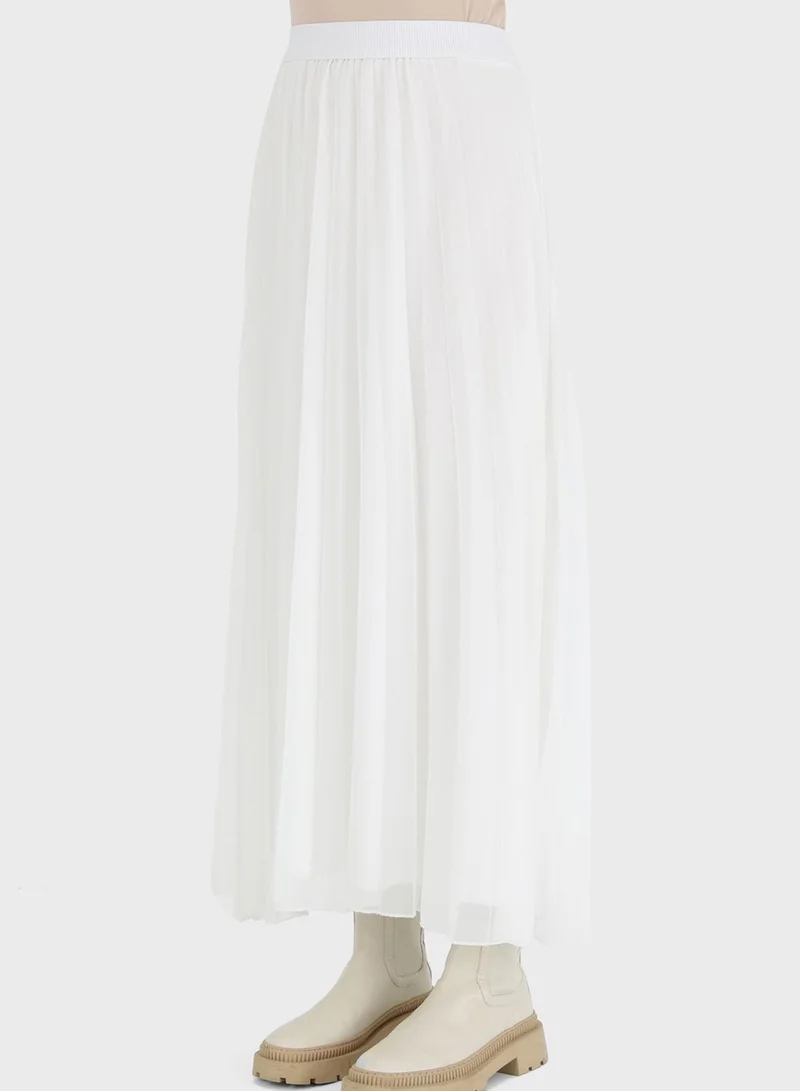 Refka by modanisa Plisse High Waist Skirt