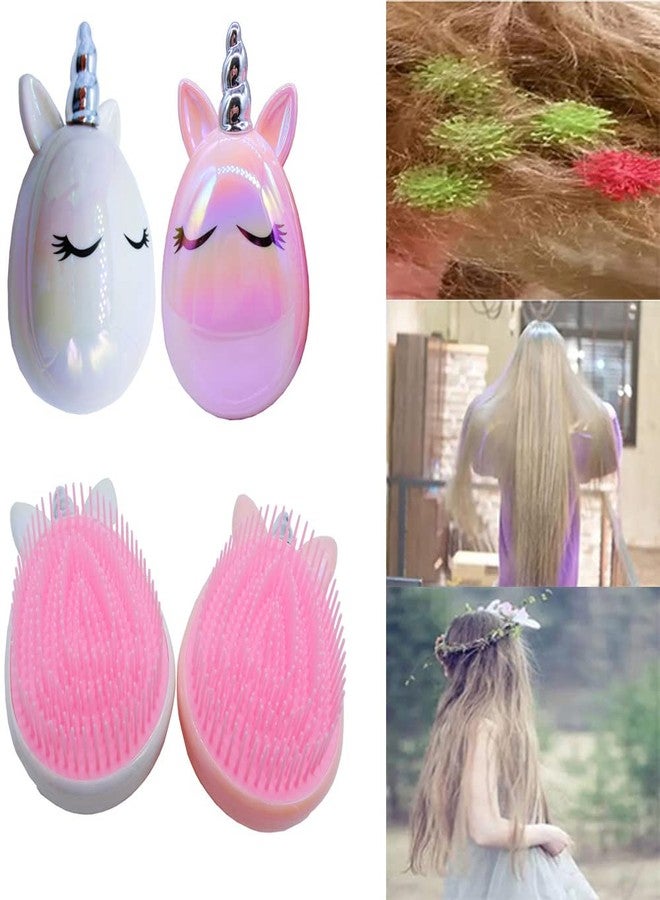 Artkingdome Unicorn Hair Brush Wet dry, Toddler Hair Brush Detangling Anti-static Soft Massage for Kid's, Curly Straight Hair Brushes, Combs Gift - Image 4