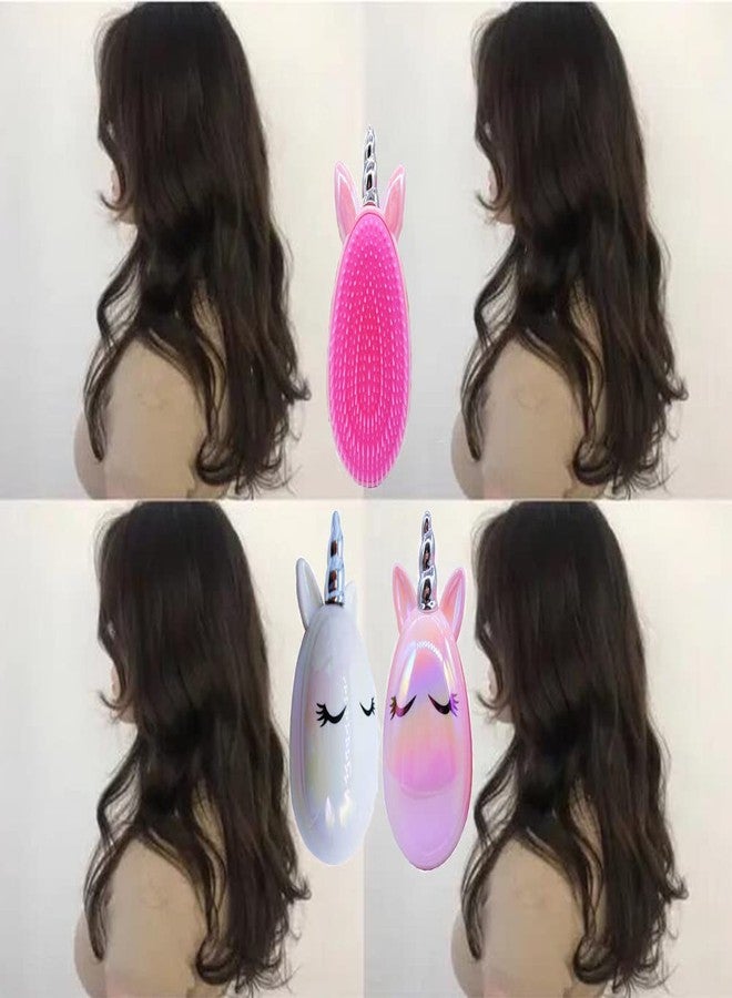 Artkingdome Unicorn Hair Brush Wet dry, Toddler Hair Brush Detangling Anti-static Soft Massage for Kid's, Curly Straight Hair Brushes, Combs Gift - Image 3