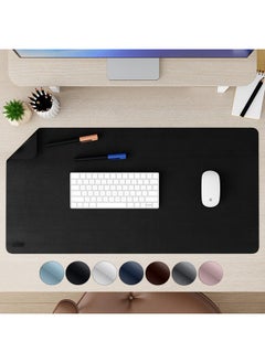 Gorilla Grip Desk Mat, Non Slip And Heat Resistant Mouse Pad, Soft Pu Leather Pads, Dual Sided Blotter, Desktop Protector Covers For Home Office Keyboard Laptop Computer And Writing, 31.5X15.7, Black  - Image 1