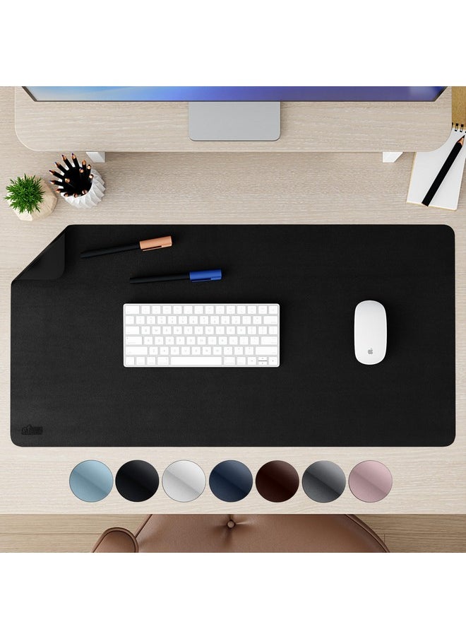 Gorilla Grip - Desk Mat, Non Slip And Heat Resistant Mouse Pad, Soft Pu Leather Pads, Dual Sided Blotter, Desktop Protector Covers For Home Office Keyboard Laptop Computer And Writing, 31.5X15.7, Black - Image 1