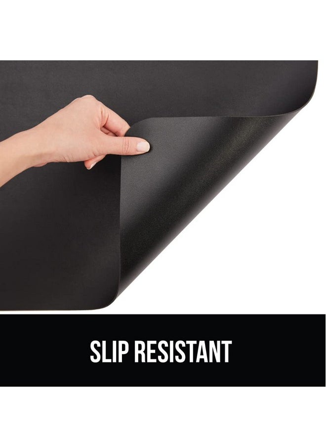 Gorilla Grip - Desk Mat, Non Slip And Heat Resistant Mouse Pad, Soft Pu Leather Pads, Dual Sided Blotter, Desktop Protector Covers For Home Office Keyboard Laptop Computer And Writing, 31.5X15.7, Black - Image 1