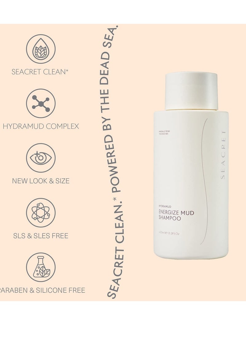 Seacret SEACRET Dead Sea Shampoo - HydraMud Energize Mud Shampoo with Dead Sea Minerals & Argan Oil, 13.3 FL.OZ  - Image 1