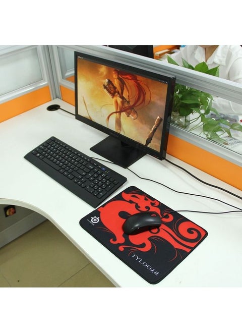 Extended Large Slim Anti-Slip TYLOO Pattern Soft Rubber Smooth Cloth Surface Game Keyboard Mouse Pad Mat, Size: 320 x 240 x 3 mm