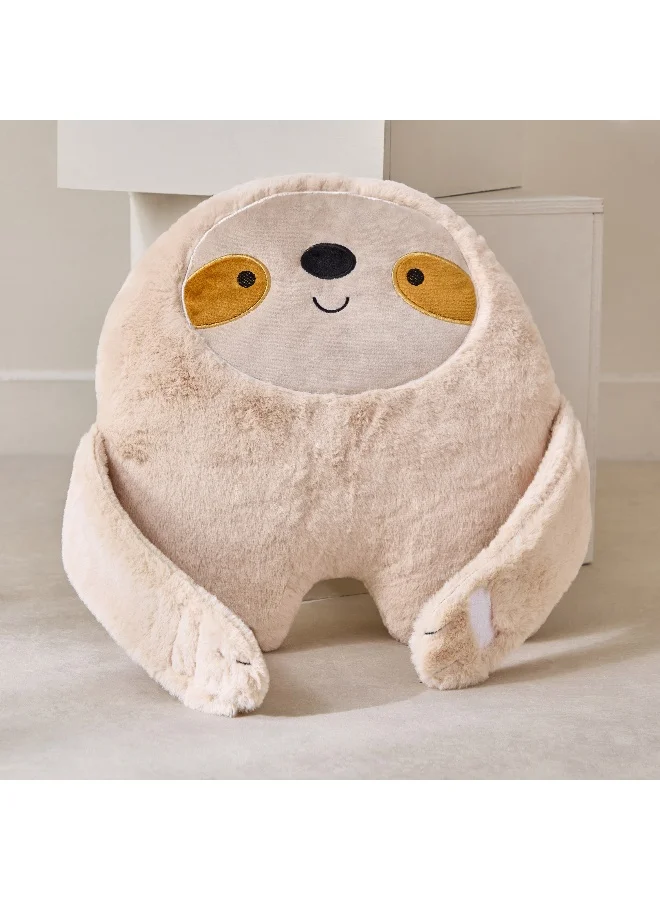 Home Box Playland Sloth Rabbit Fur Shaped Cushion - 40X40 Cm