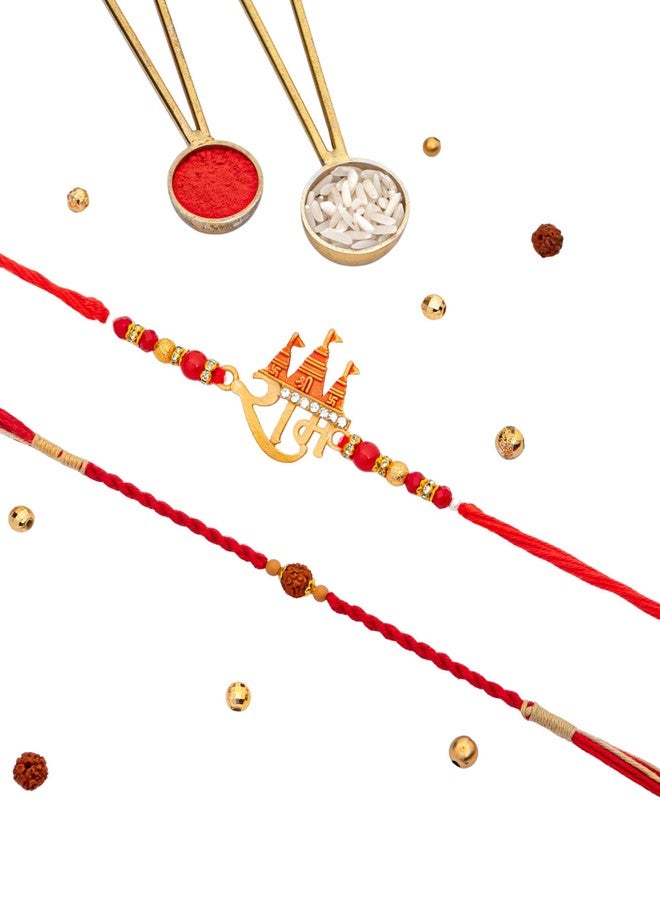 DORE® Set of 2 Whispers Of Ram Rajya Rakhi Set - Image 1
