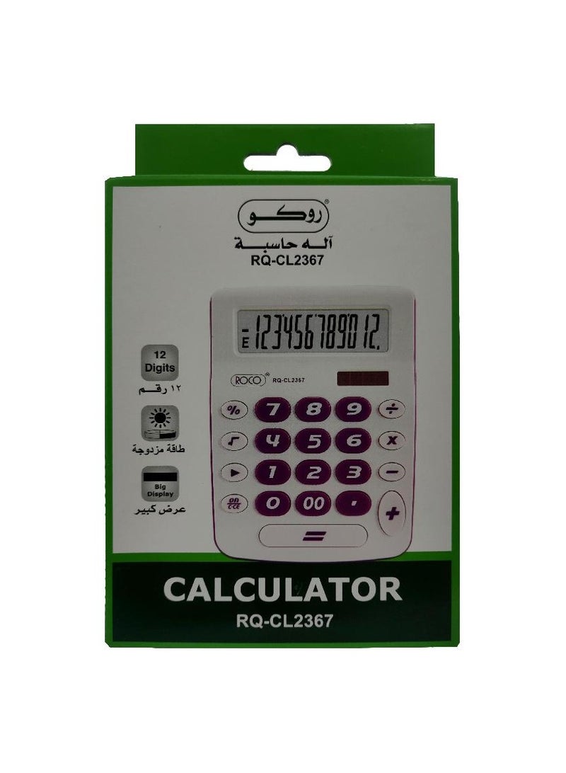 روكو CL2367 آلة حاسبة مكتبية بشاشة عرض كبيرة مكونة من 12 رقمًا - Image 4