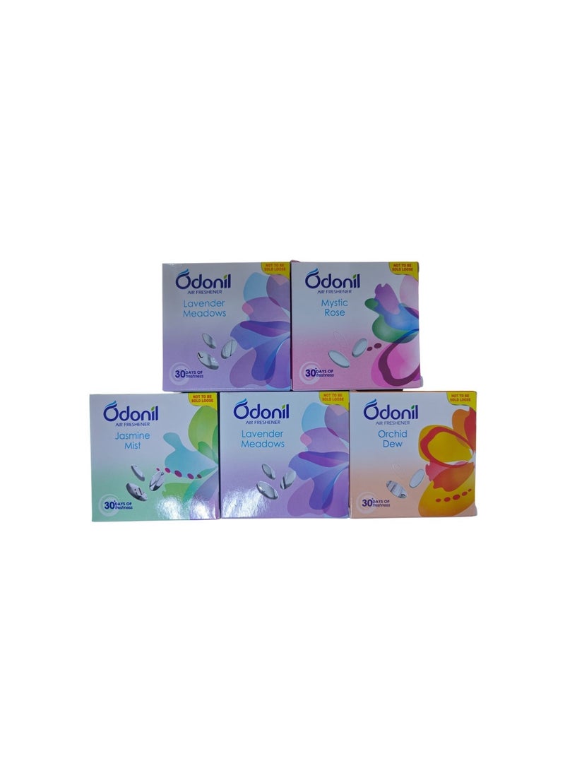 Odonil Air Freshener Blocks Mix Pack - 48g (Pack of 5) - Image 4