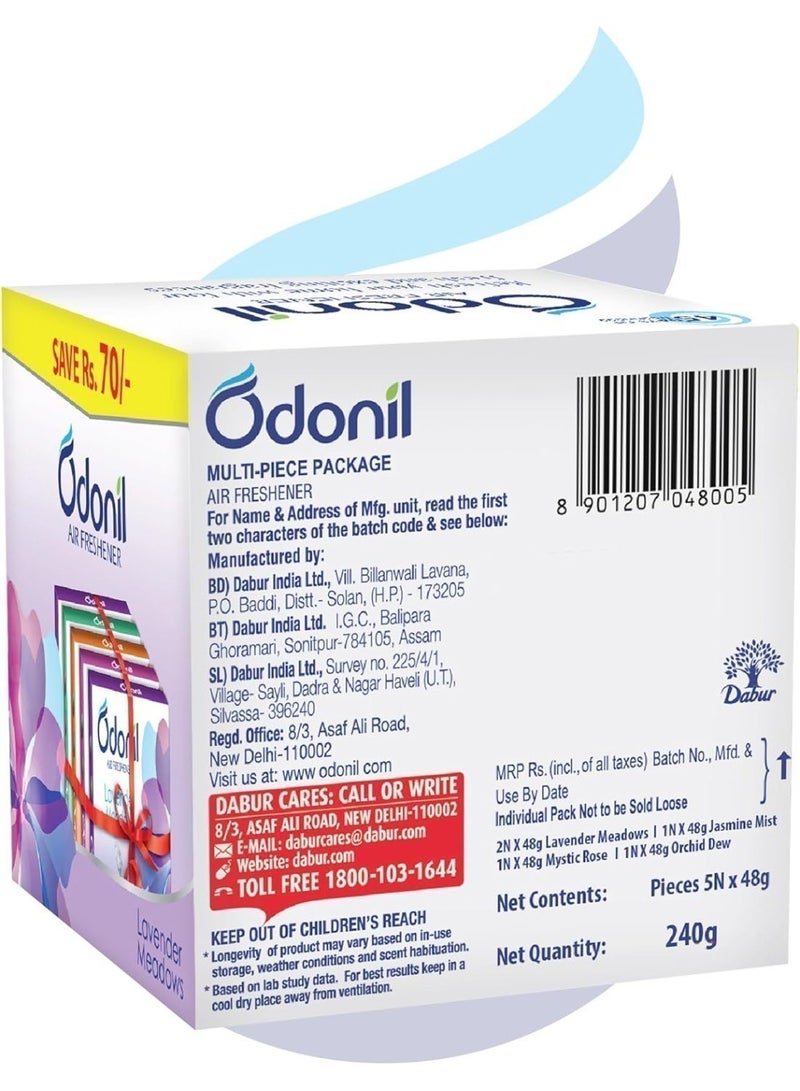 مجموعة متنوعة من معطرات الجو Odonil - 48 جرام (عبوة من 5 قطع) - Image 2