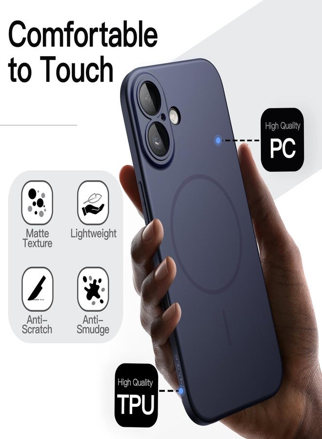 جي تيك جراب JETech المغناطيسي النحيف لهاتف iPhone 17 مقاس 6.3 بوصة، متوافق مع MagSafe، غطاء هاتف فائق النحافة وخفيف الوزن بتصميم بسيط مع لمسة نهائية غير لامعة وحماية كاملة لعدسة الكاميرا (أزرق داكن) - Image 5