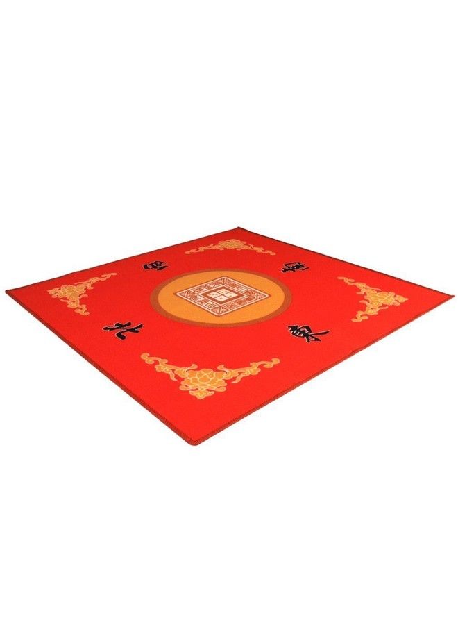 THY COLLECTIBLES غطاء طاولة ألعاب الماهجونغ/بايجو/بطاقات العالمية - حصيرة حمراء 31.5" × 31.5" (80 سم × 80 سم) - Image 2