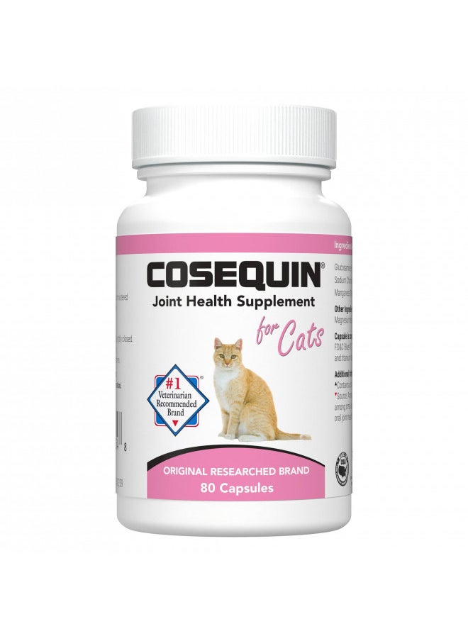 Nutramax Laboratories Nutramax Cosequin Joint Health Supplement for Cats - With Glucosamine and Chondroitin, 2 Pack, 160 Total Capsules 