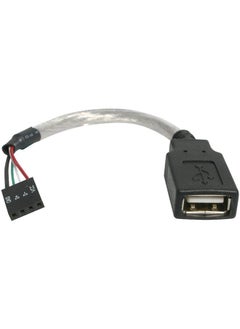 6in USB 2.0 A to USB 4 Pin to Motherboard Header Adapter F/F - USB cable - USB (F) to 4 pin USB 2.0 header (F) - USBMBADAPT