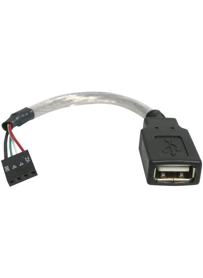 Startech.com - 6in USB 2.0 A to USB 4 Pin to Motherboard Header Adapter F/F - USB cable - USB (F) to 4 pin USB 2.0 header (F) - USBMBADAPT - Image 1