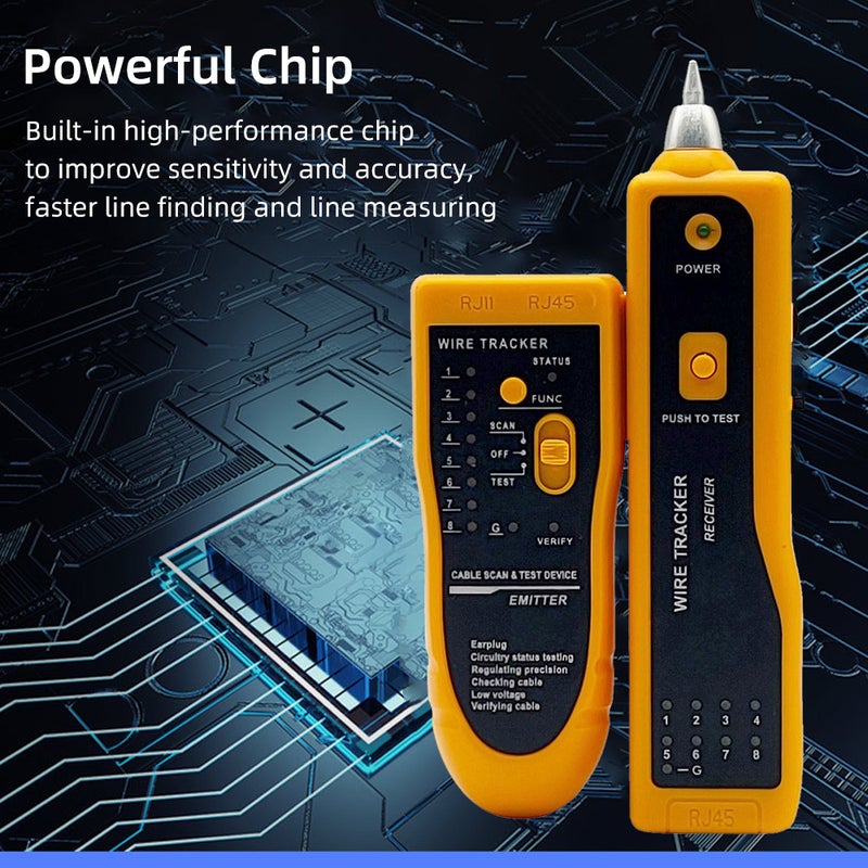 Network Line Finder POE Low Voltage Line Finder Strong Anti-interference Ability Stable and Efficient Yellow - Image 3