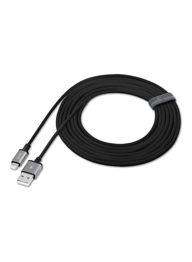 موشي كابل USB بموصل Lightning وبطول 3 أمتار أسود - Image 1