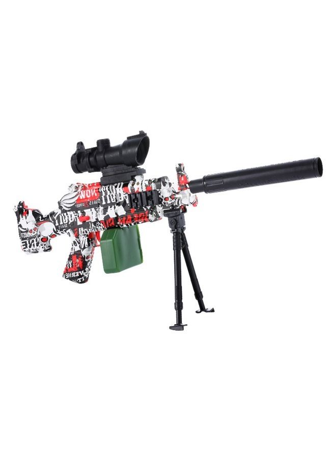 بندقية M249 الهجومية شكل بندقية كهربائية أوتوماتيكية لرصاص الهيدروجيل بندقية بالات مائية لرصاص الجل مع منظار وكاتم للصوت للنشاطات الخارجية - Image 2